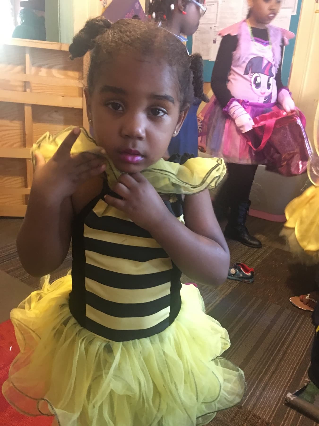 Child dressed up for a daycare celebration